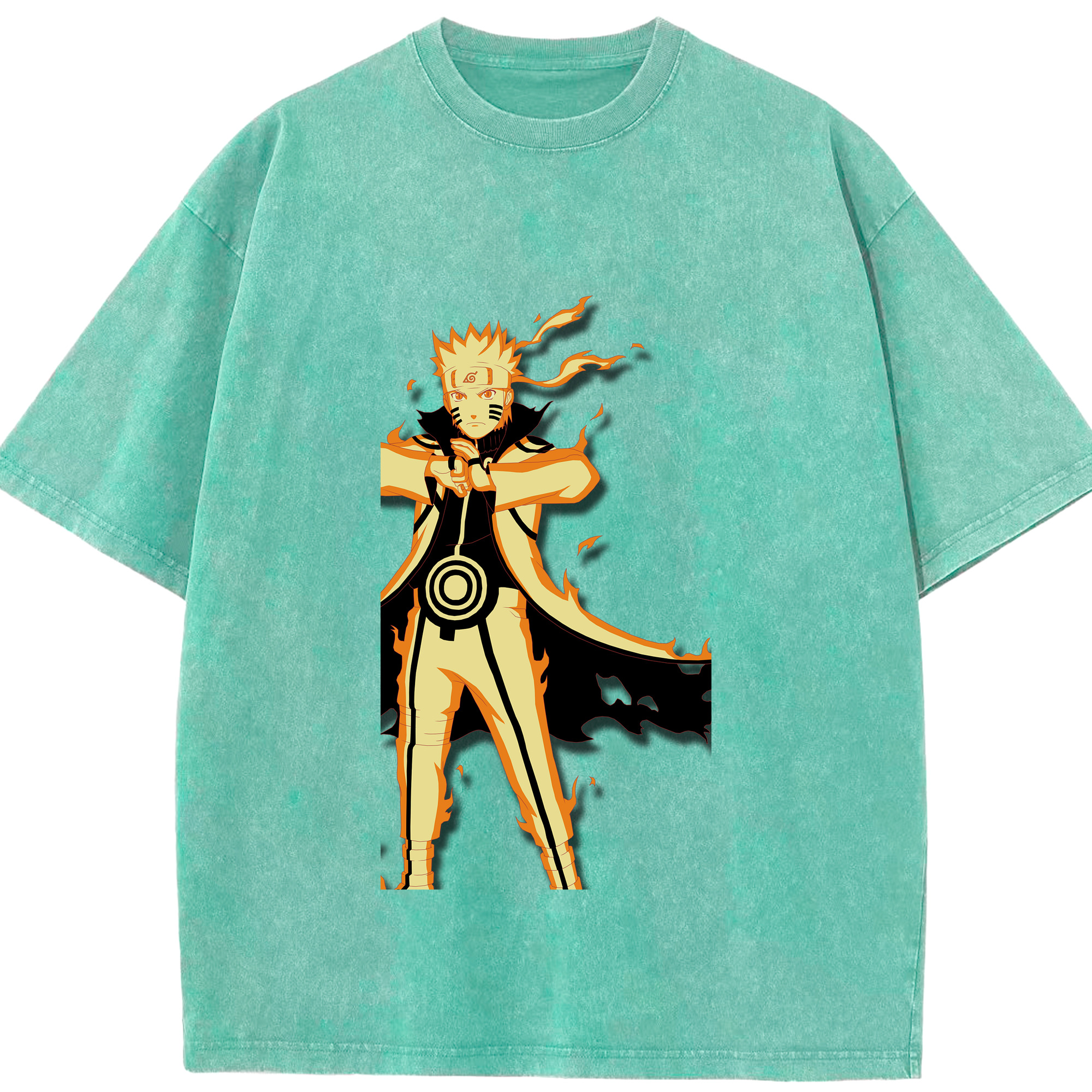 （画像用） NARUTO -ナルト- うずまき ナルト Uzumaki Naruto 綿100% ヴィンテージ風 半袖Tシャツ（フロントプリント）